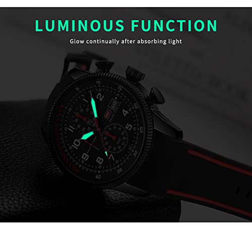 AIMES Watch for Men Sport Military Waterproof Chronograph Mens Watches Analog Quartz Big Face Classic Stylish Fashion Casual Designer Business Work Wrist Watch Elegant Gift for Men