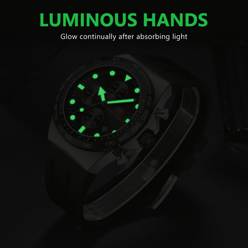 AIMES Watch for Men Sport Military Waterproof Chronograph Mens Watches Analog Quartz Big Face Classic Stylish Fashion Casual Designer Business Work Wrist Watch Elegant Gift for Men