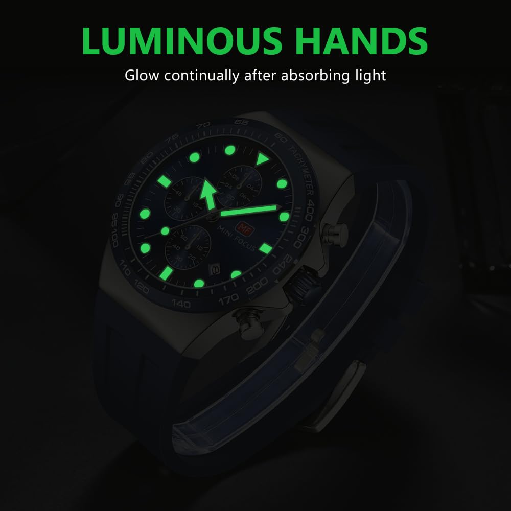 AIMES Watch for Men Sport Military Waterproof Chronograph Mens Watches Analog Quartz Big Face Classic Stylish Fashion Casual Designer Business Work Wrist Watch Elegant Gift for Men