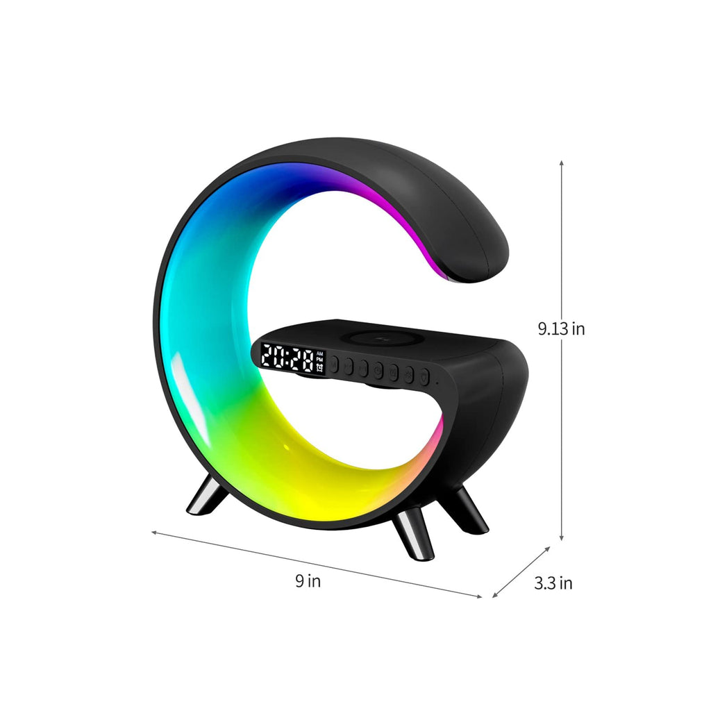 2026 New Smart Table Lamp with 4-in-1 Wireless Charger, Bluetooth Speaker, Alarm Clock, Night Light, App Control, for Bedroom, Office, Home Decor