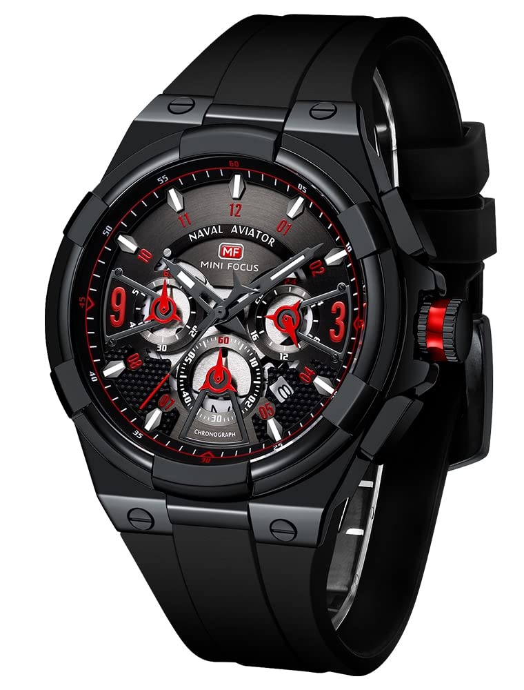 AIMES Watch for Men Sport Military Waterproof Chronograph Mens Watches Analog Quartz Big Face Classic Stylish Fashion Casual Designer Business Work Wrist Watch Elegant Gift for Men