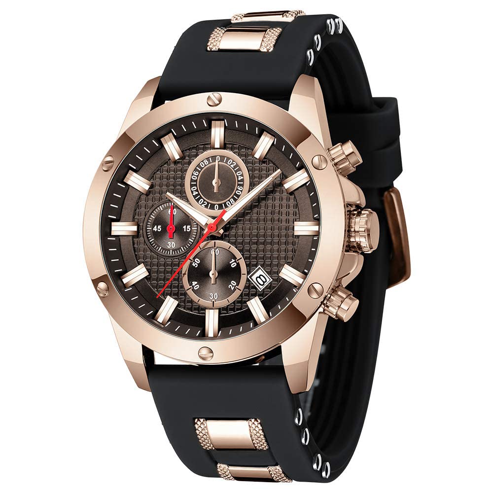 AIMES Watch for Men Sport Military Waterproof Chronograph Mens Watches Analog Quartz Big Face Classic Stylish Fashion Casual Designer Business Work Wrist Watch Elegant Gift for Men