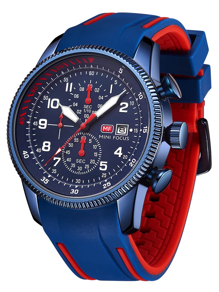 AIMES Watch for Men Sport Military Waterproof Chronograph Mens Watches Analog Quartz Big Face Classic Stylish Fashion Casual Designer Business Work Wrist Watch Elegant Gift for Men