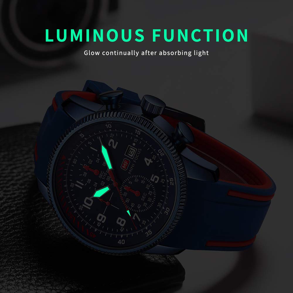 AIMES Watch for Men Sport Military Waterproof Chronograph Mens Watches Analog Quartz Big Face Classic Stylish Fashion Casual Designer Business Work Wrist Watch Elegant Gift for Men