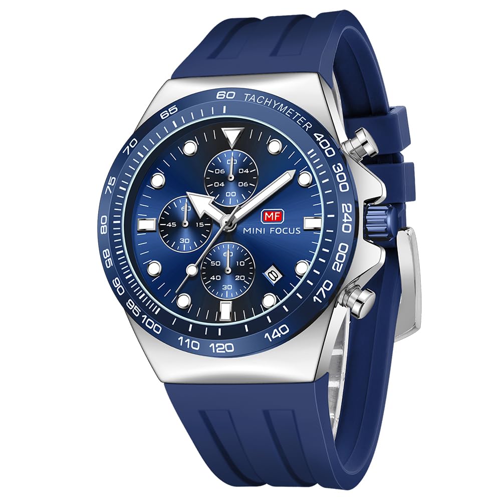 AIMES Watch for Men Sport Military Waterproof Chronograph Mens Watches Analog Quartz Big Face Classic Stylish Fashion Casual Designer Business Work Wrist Watch Elegant Gift for Men