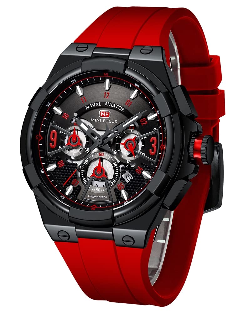 AIMES Watch for Men Sport Military Waterproof Chronograph Mens Watches Analog Quartz Big Face Classic Stylish Fashion Casual Designer Business Work Wrist Watch Elegant Gift for Men