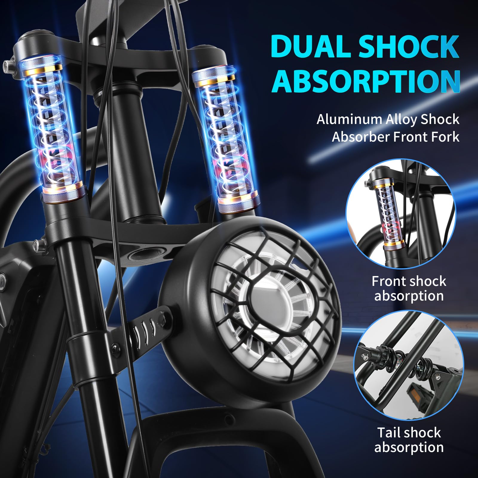 Electric Bike for Adults 48V/20AH Battery 1500W Motor, 20" Fat Tire Ebike for Mountains, Snow, Sand, Road with Hydraulic Suspension.All Terrain Electric Dirt Bike