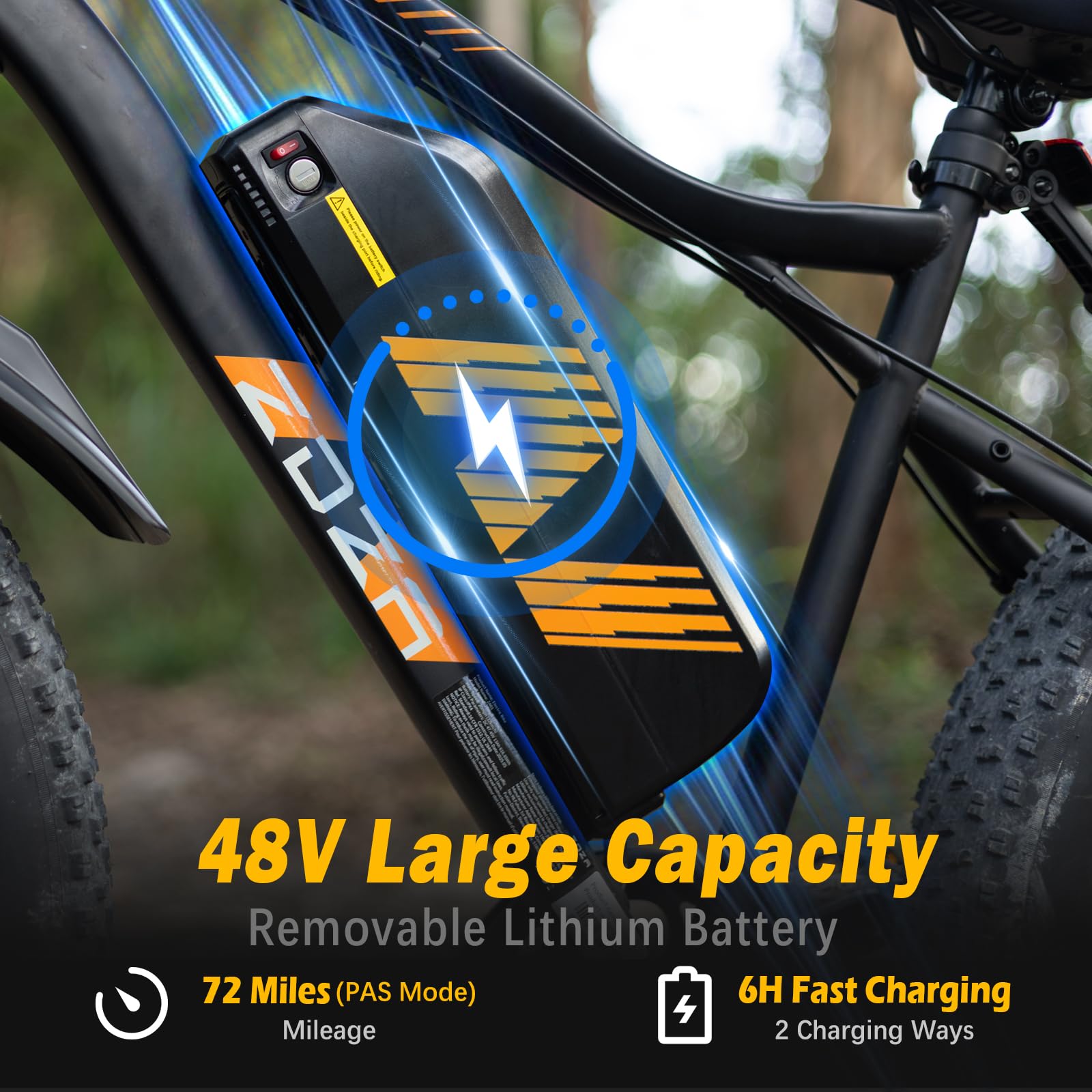 Electric Bike, 26"x4.0" Fat Tire Ebike for Adults, 1500W Peak Motor, Electric Mountain Bike, 28 mph Top Speed, E Bike with LCD Colorful Display, 7 Speed, UL2849 Certified