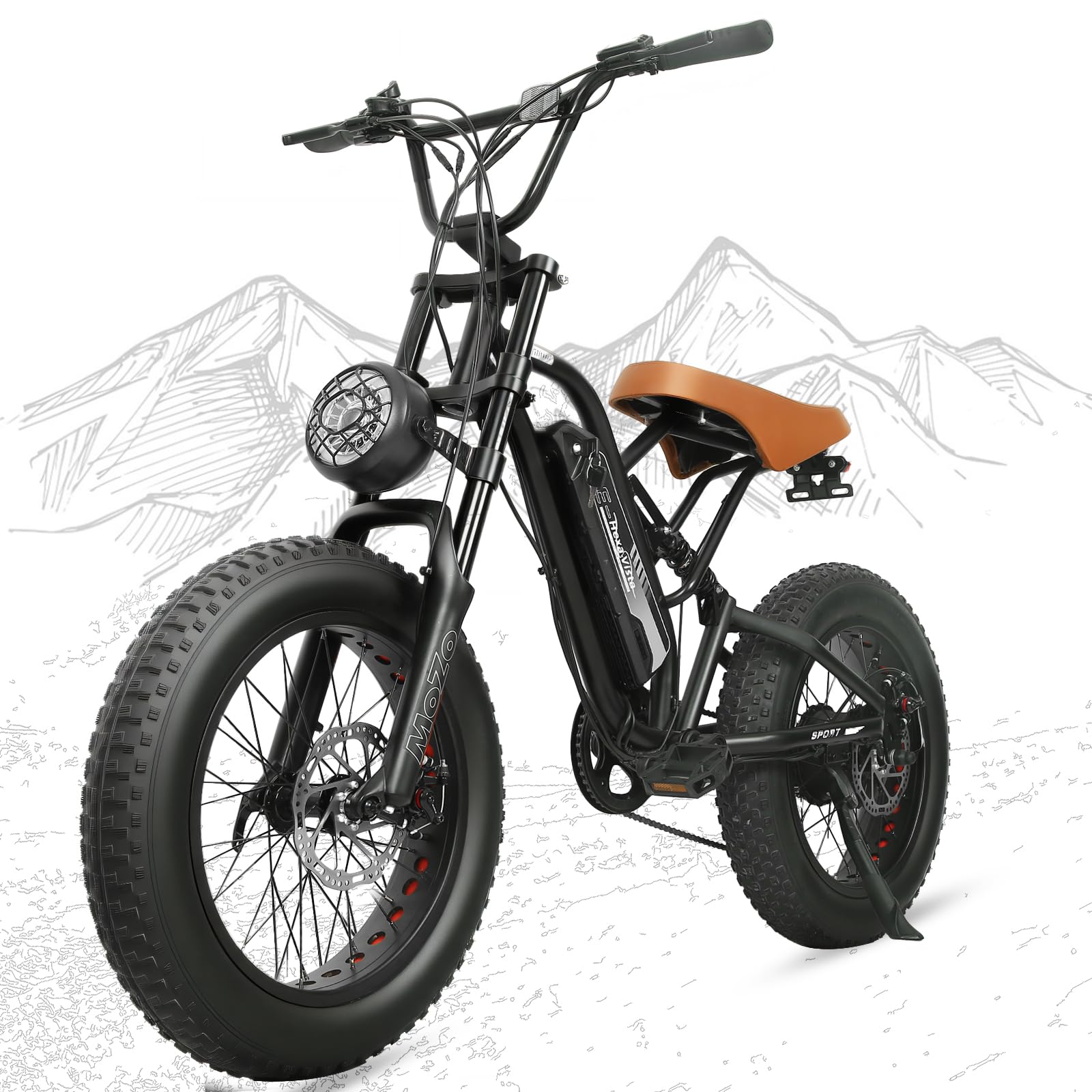 Electric Bike for Adults 48V/20AH Battery 1500W Motor, 20" Fat Tire Ebike for Mountains, Snow, Sand, Road with Hydraulic Suspension.All Terrain Electric Dirt Bike