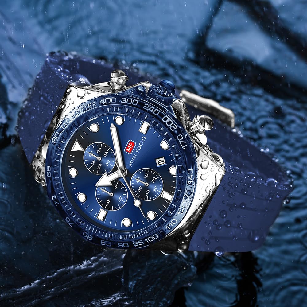 AIMES Watch for Men Sport Military Waterproof Chronograph Mens Watches Analog Quartz Big Face Classic Stylish Fashion Casual Designer Business Work Wrist Watch Elegant Gift for Men