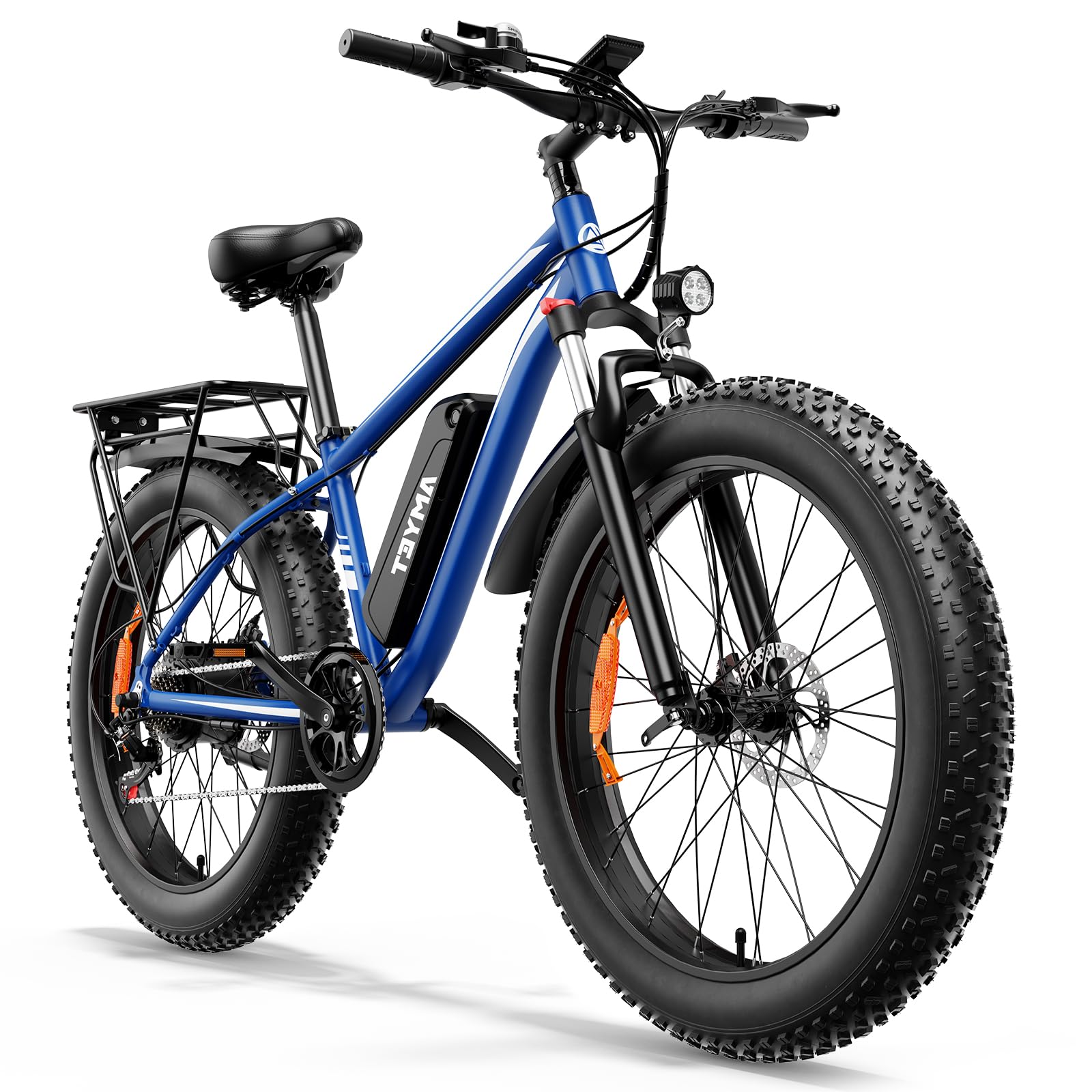 AMYET EB26 Electric Bike for Adults Peak 1500W Electric Bicycle 48V 15AH (720WH) Battery Electric Bike 26" Fat Tire Mountain 28mph 7 Speed Gears Ebike