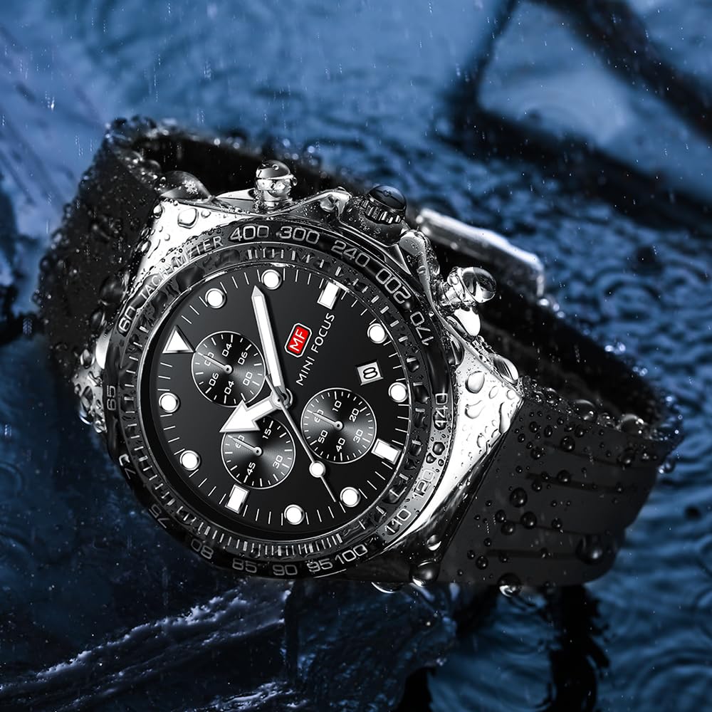 AIMES Watch for Men Sport Military Waterproof Chronograph Mens Watches Analog Quartz Big Face Classic Stylish Fashion Casual Designer Business Work Wrist Watch Elegant Gift for Men