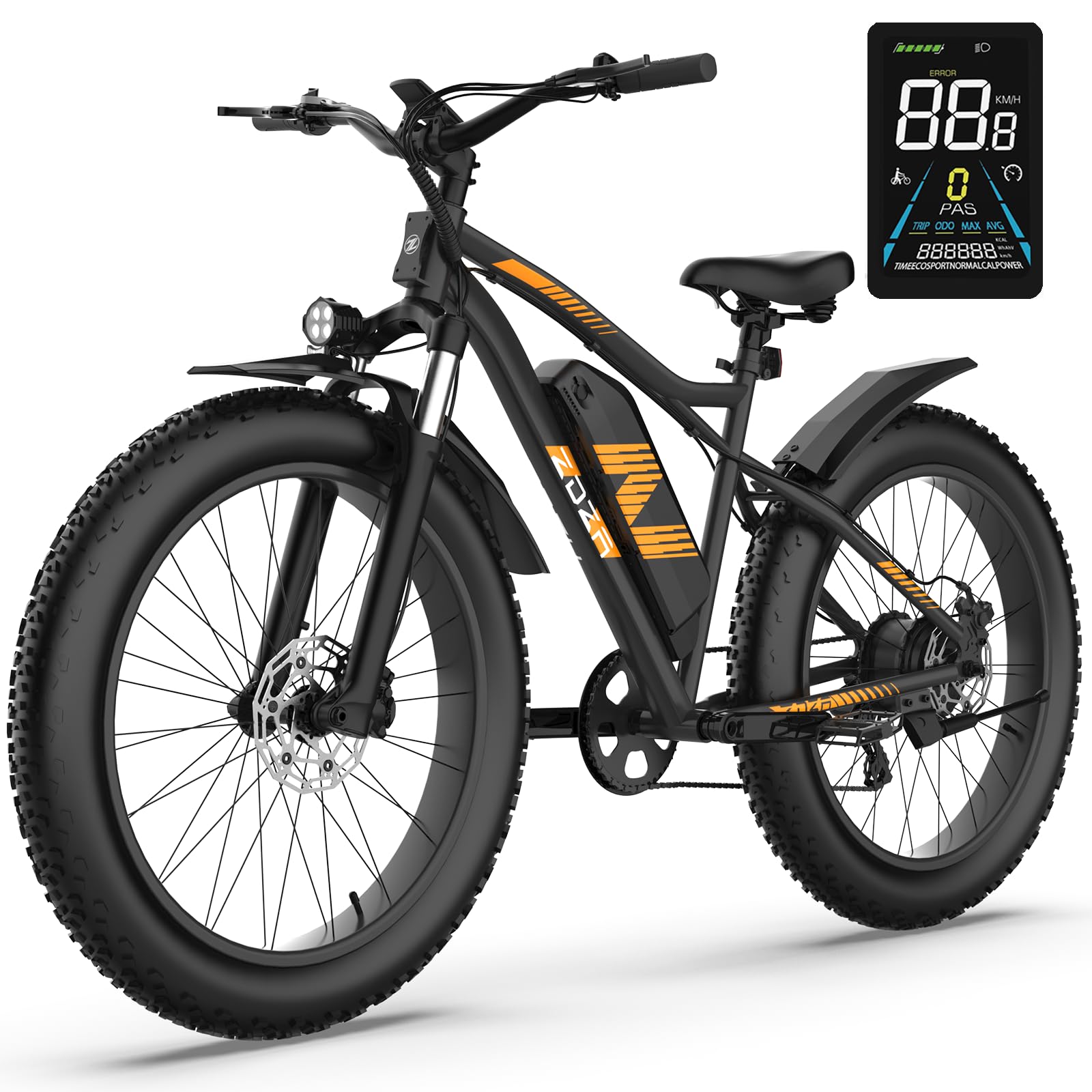 Electric Bike, 26"x4.0" Fat Tire Ebike for Adults, 1500W Peak Motor, Electric Mountain Bike, 28 mph Top Speed, E Bike with LCD Colorful Display, 7 Speed, UL2849 Certified