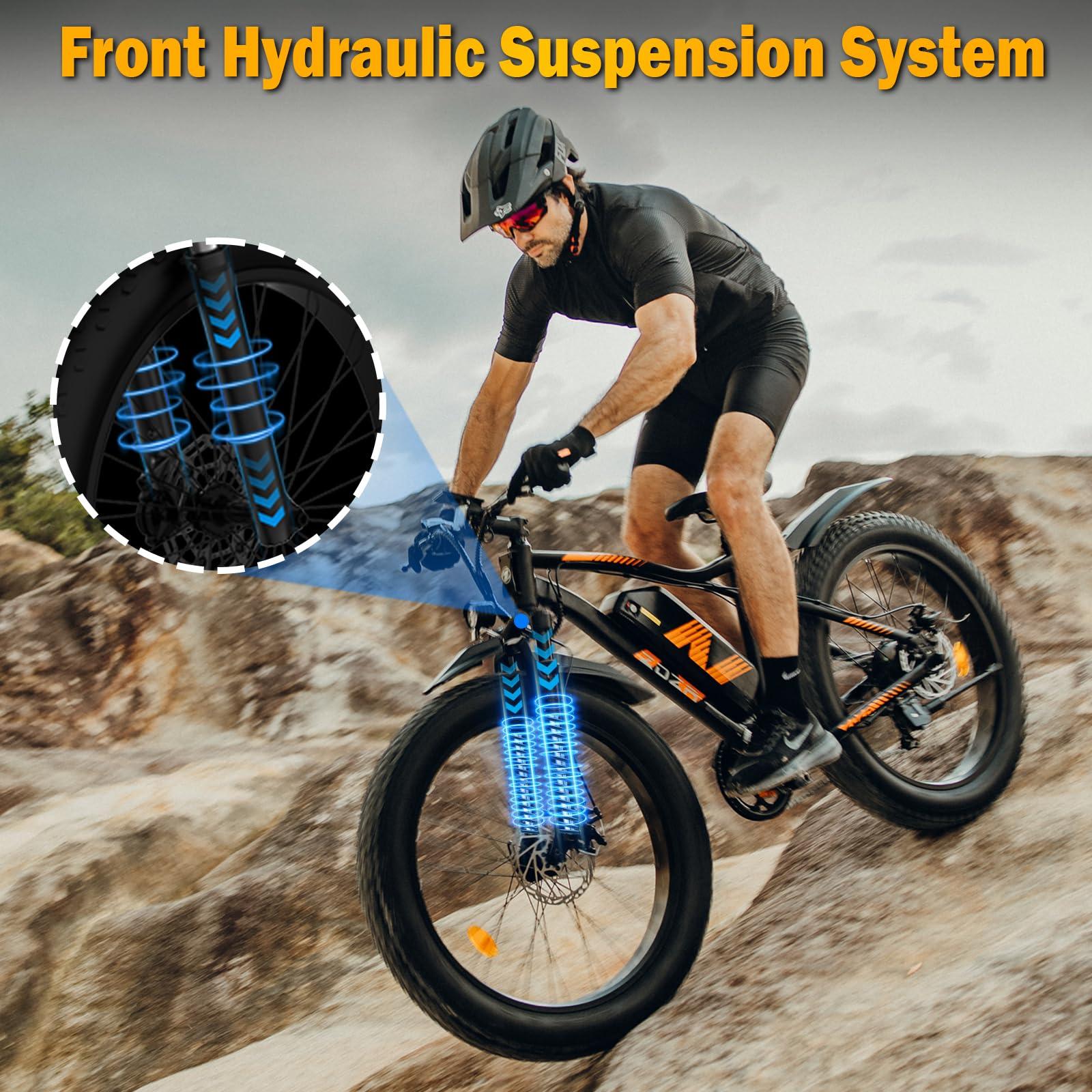 Electric Bike, 26"x4.0" Fat Tire Ebike for Adults, 1500W Peak Motor, Electric Mountain Bike, 28 mph Top Speed, E Bike with LCD Colorful Display, 7 Speed, UL2849 Certified