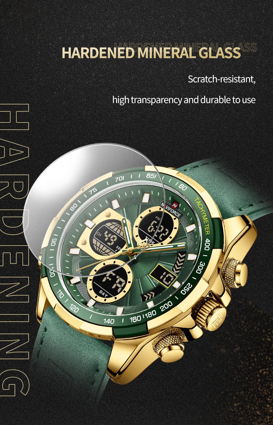 AIMES Watch for Men Sport Military Waterproof Chronograph Mens Watches Analog Quartz Big Face Classic Stylish Fashion Casual Designer Business Work Wrist Watch Elegant Gift for Men