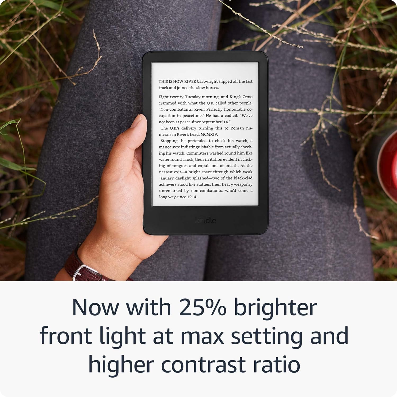 Amazon Kindle 16 GB (newest model) - Lightest and most compact Kindle, now with faster page turns, and higher contrast ratio, for an enhanced reading experience - Black