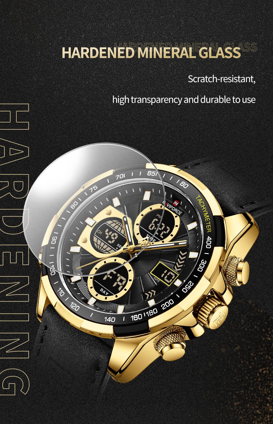 AIMES Watch for Men Sport Military Waterproof Chronograph Mens Watches Analog Quartz Big Face Classic Stylish Fashion Casual Designer Business Work Wrist Watch Elegant Gift for Men